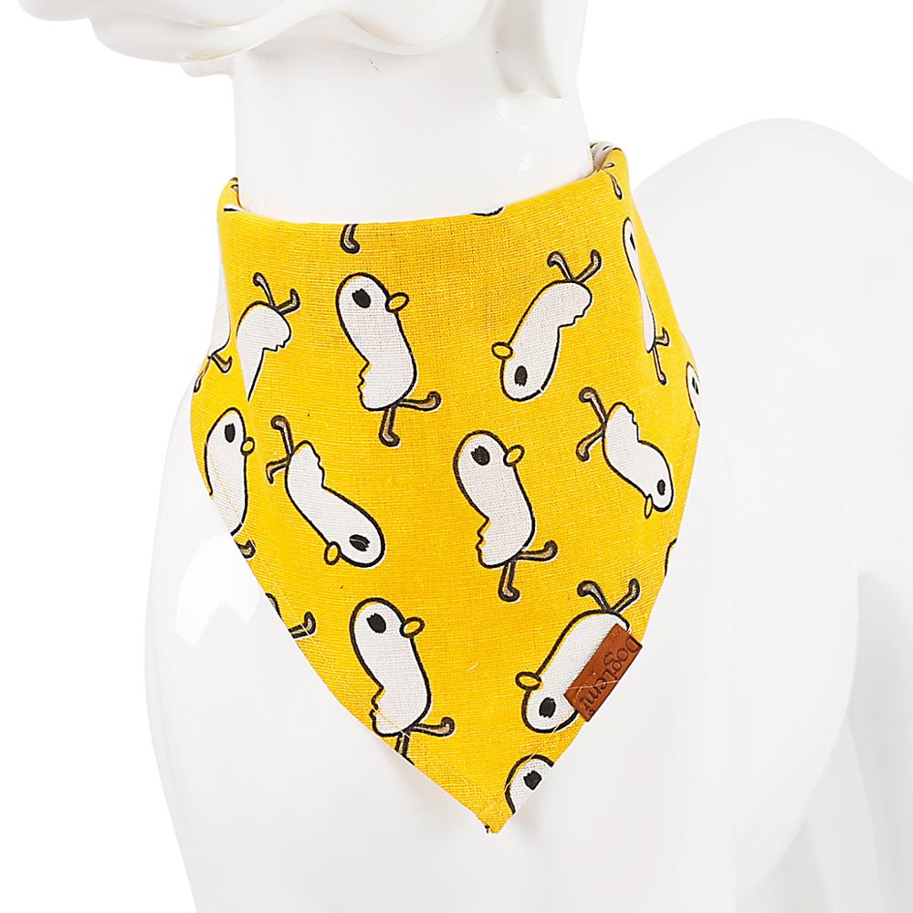 Luxury Eco-Friendly Polyester Simple Personalized Dog Pet Bandana Triangle Bibs Winter Summer Spring Christmas (Yellow,S) жёлтый