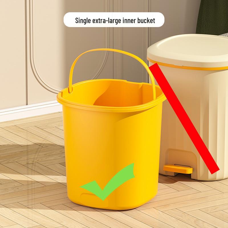 Large Capacity Silent Trash Can with Automatic Spring-Loaded Lid for Home and Office