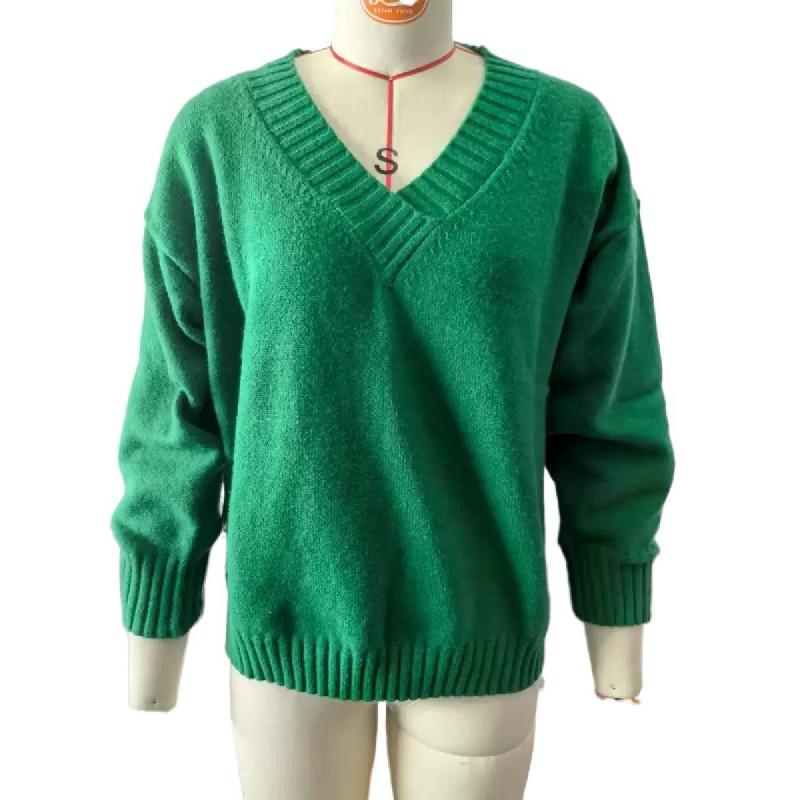 2026 New Women's Pullover Sweater, Loose V-Neck, Casual Versatile Knitwear