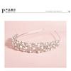 Korean Alloy Rhinestones Wedding Headband Crown Bride Photography Online Celebrity Daily Hair Accessories Pearl