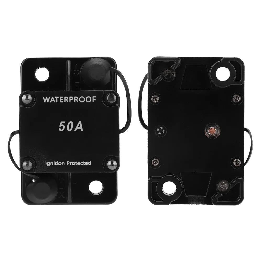 Автоматический выключатель DC12-48V Водонепроницаемый Автоматический сброс Автоматический переключатель Держатель предохранителя 50A-300A Автоматический сброс Держателя предохранителя Морской Лодка 50A