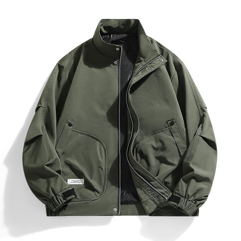 

Autumn Stand-up Collar Jacket Men s Trendy Casual Versatile Loose Mountain Tooling Jacket Men s Large Size Men s Clothing 8XL