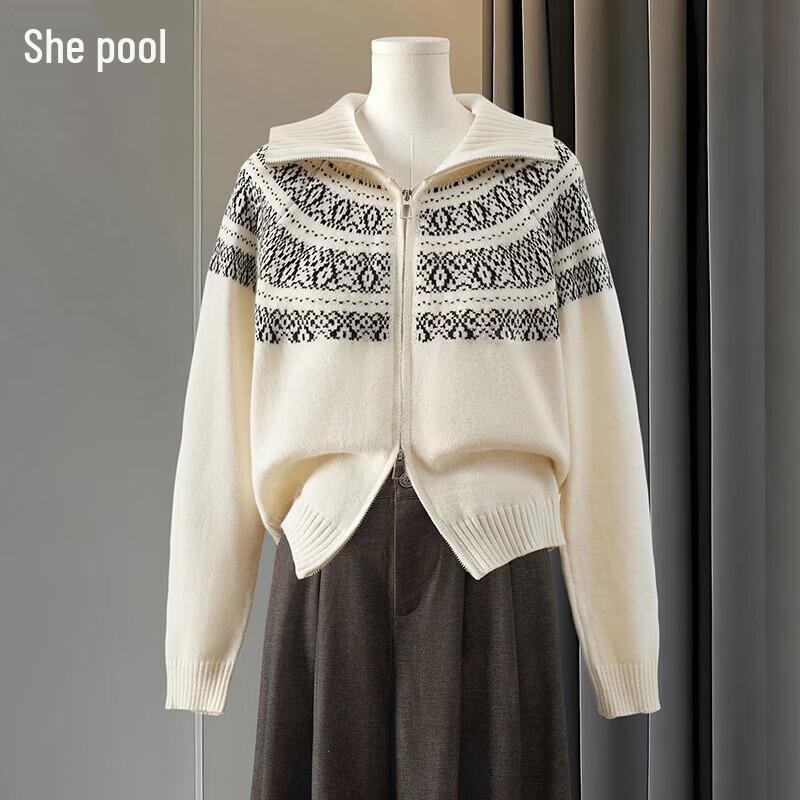 Women s Fair Isle Jacquard Knit Cardigan One Size