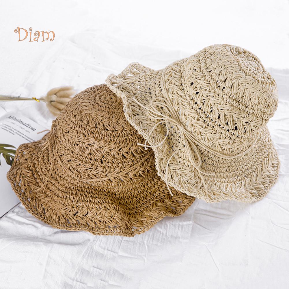 Buy FS Foldable Crochet Knit Straw Hat 