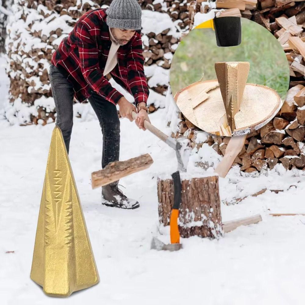 Heavy-Duty Wood Splitting Tool 4-Way Manual Wood Splitter Durable Tool Log Splitter Wedge Winter