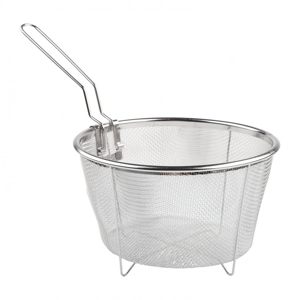 Stainless Steel Fry Basket Colander NonStick Portable with Handle for Cooking