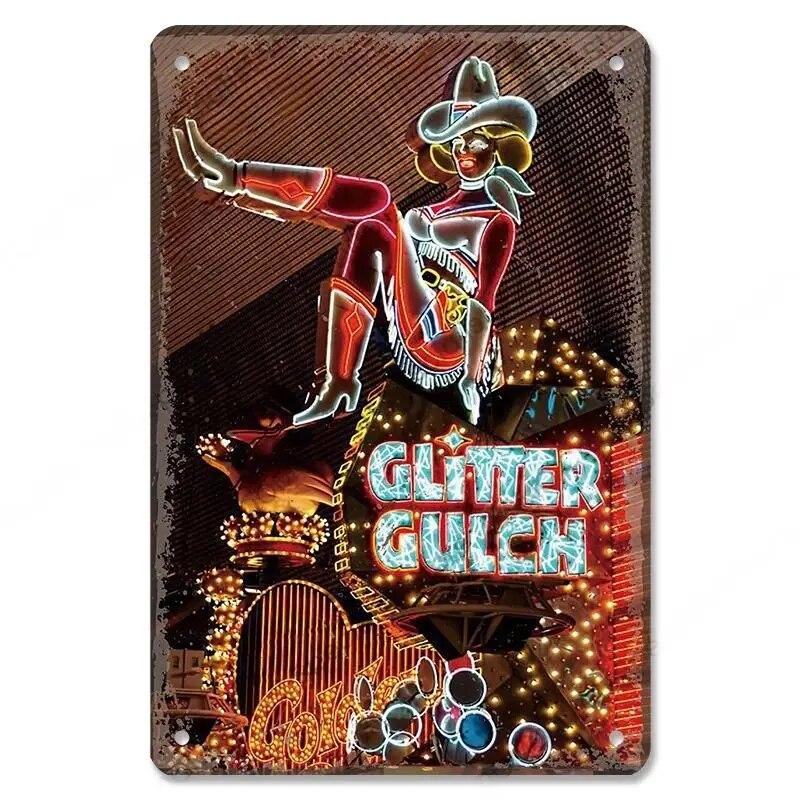 Welcome To Las Vegas Plaque Metal Tin Signs Vintage Decor Nevada Casino Metal Posters Wall Art Decor