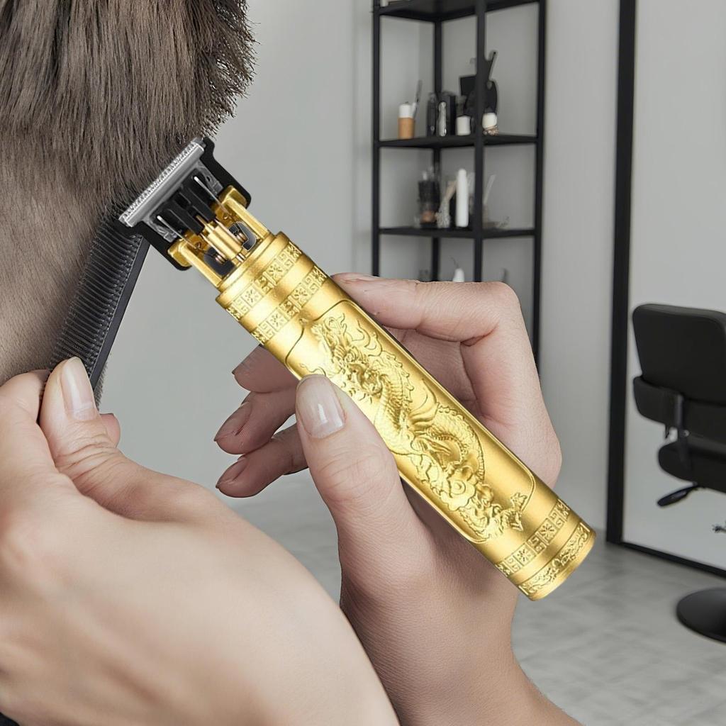 Barber Cordless Hair Trimmer Precision Gapped Carving Clipper Professional Electric Finish Cutting Machine