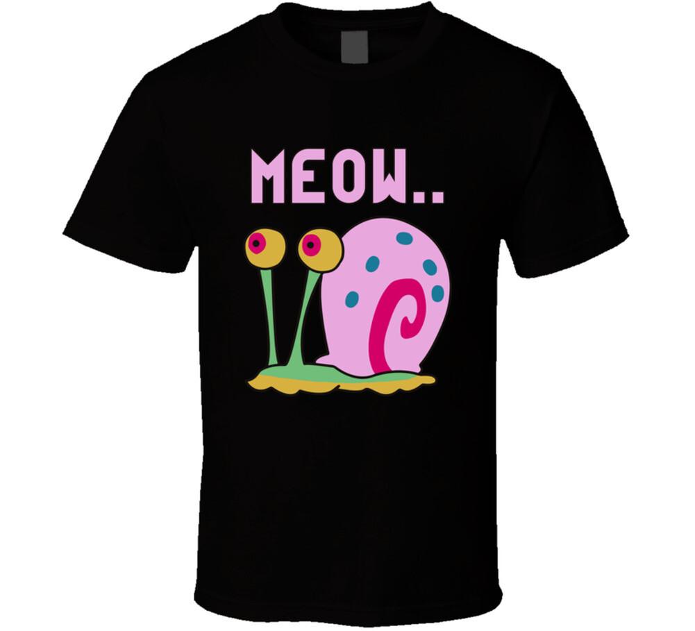Spongebob Squarepants Gary the Snail T Shirt Mens Womens Tees Top Gary Meowing Top Meow Tee L
