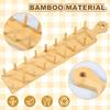 Bamboo Taco Tray with Tong Rectangular Taco Holder Holds Potato Chips Corn Roll Rack Tortilla Burritos Shelf for Home Kitchen