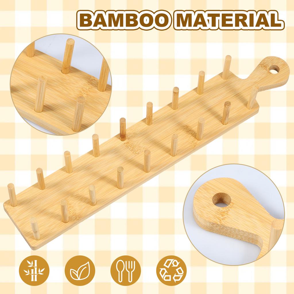 Bamboo Taco Tray with Tong Rectangular Taco Holder Holds Potato Chips Corn Roll Rack Tortilla Burritos Shelf for Home Kitchen