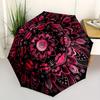 1pc Pink Floral Design Automatic Open/close Folding Umbrella, Compact Portable Travel Umbrella, Perfect Birthday/Christmas, Cute Umbrella, D