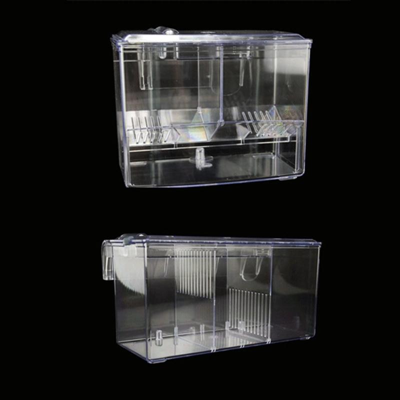  Baby Fish Breeding Box Clear Isolation Box Aquarium Hatchery Incubator External for Newborns Shrimp