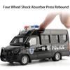 1:24 Ywk Coche de Policía Aleación Fundido a Presión Modelos Gp Juguetes Puertas Abiertas Sonido Luz Retroceso Modelos en Miniatura Adornos Coleccionables Regalos