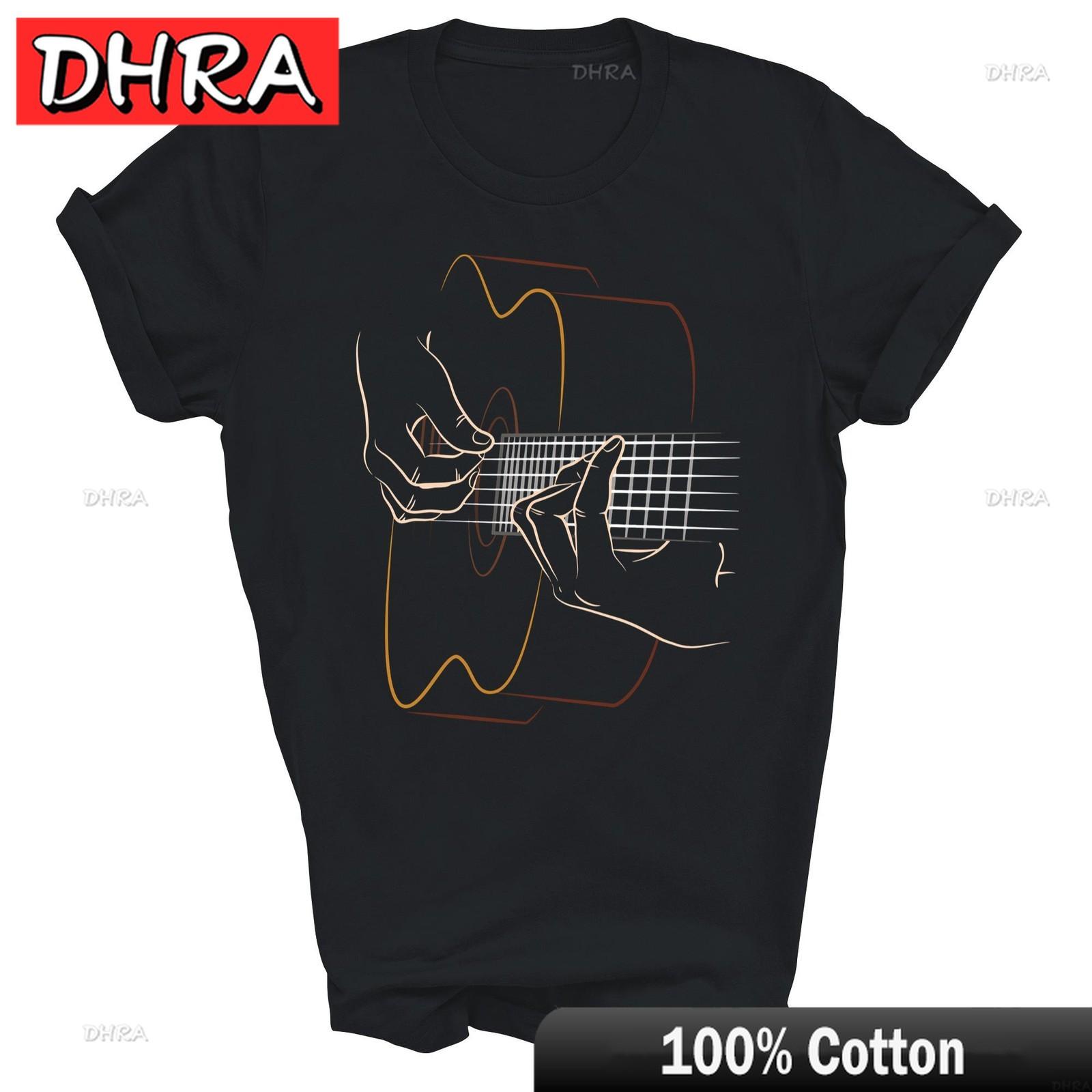 Cool Acoustic Guitar Player Unisex Shirt Gift TShirt with For Summer Minimalist Punk T Shirts Retro Boho Tops Short Sleeve Tee S