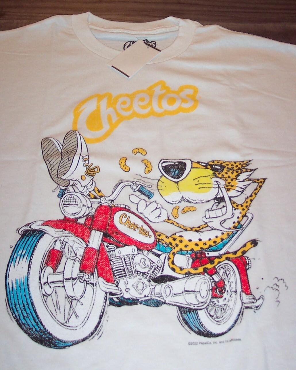 Vintage Style CHEETOS Chester Cheetah Motorcycle T-shirt MENS XL 80 NEW M