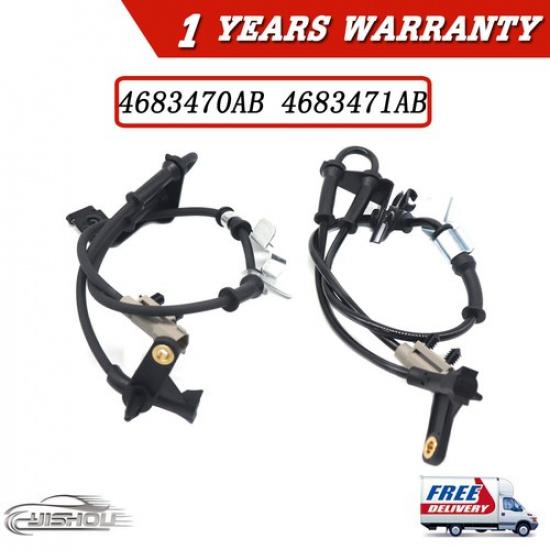 For GRAND VOYAGER TOWN & COUNTRY 2pcs ABS wheel speed sensor front right & Left