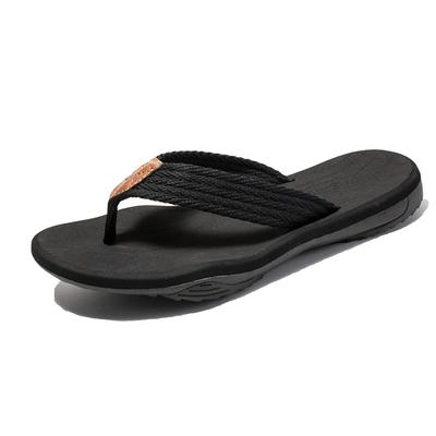 New EVA Soft Sole Flip Flops for Lightweight and Easy To Walk [ANDI] Anti-slip Men, (black, Measurement_25_point_5_centimeters)