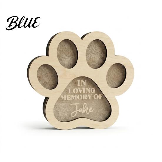 Haustierfell Andenkenbox Haarbox Niedliche Pfotenform Gedenk Holz Verlustgeschenk für Besitzer Hunde und Katzen Beileid Klein