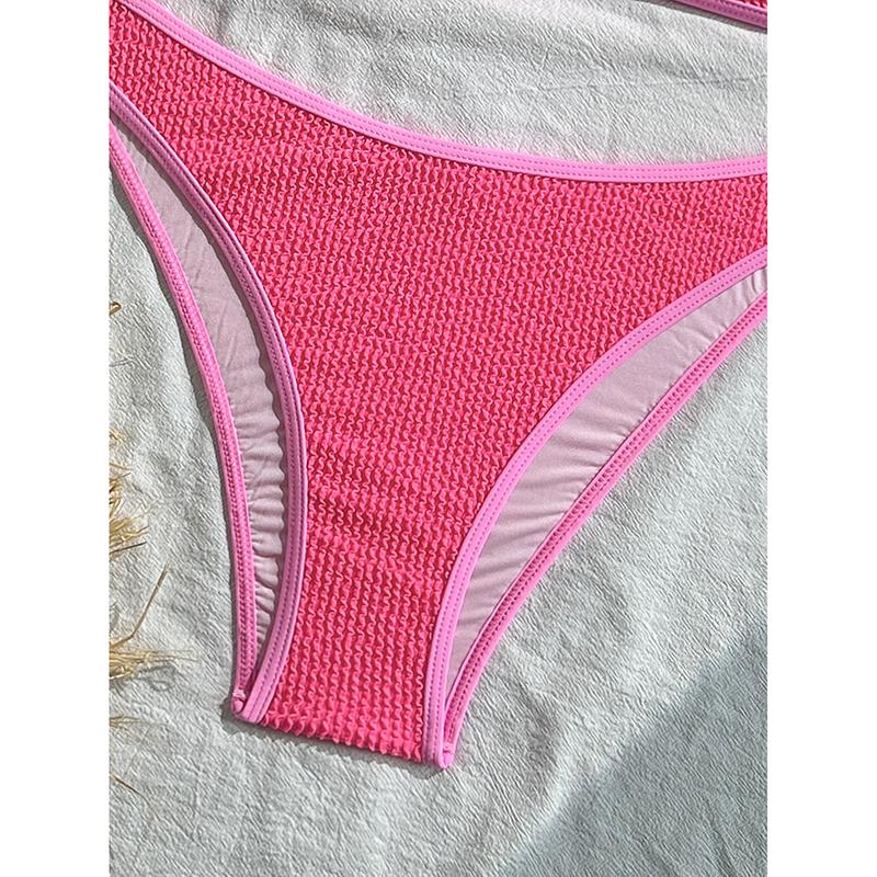 Bikini Monospalla Costumi da Bagno Donna Costume da Bagno Femminile Set Bikini Due Pezzi Imbottito Costume da Bagno Swim