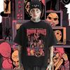 Horr O-Neck Oversize Loose Shirt Retro Harajuku For Men Tops Graphic Hip Hop T-shirt Street Style T Shirt Comfy Stretchy Clothes