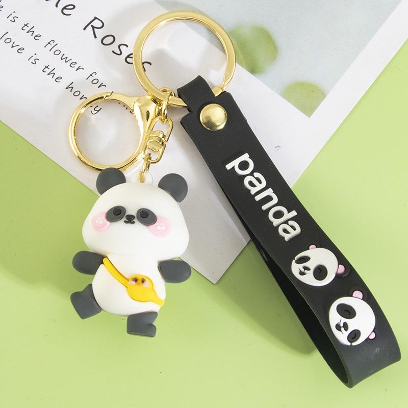 Sichuan Panda Bamboo Keychain Ornament: Cute Chengdu Zoo-Inspired Small Gift