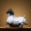 Chinesische Retro Handgefertigte Keramik Tierstatue Pferd Simulation Tier Moderne Heimdeko Zubehör Ornamente Dekor