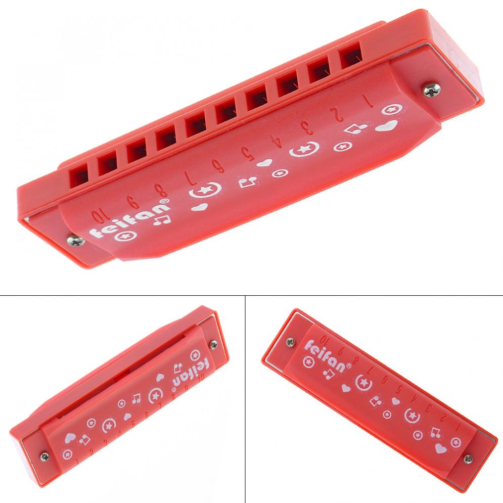 Buy Plastic 10 Holes Diatonic Translucent Harmonica Musicical