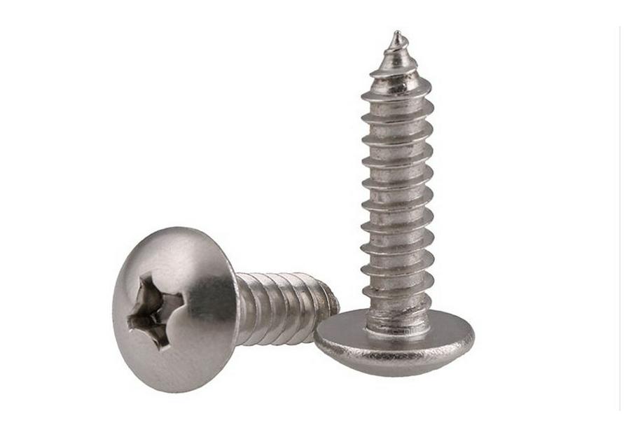 [1000 Pcs] Nickel-Plated Cross Pan Head Self-Tapping Screws, Large Umbrella Head, Pointed Tail, Sizes M3 M3.5 M4