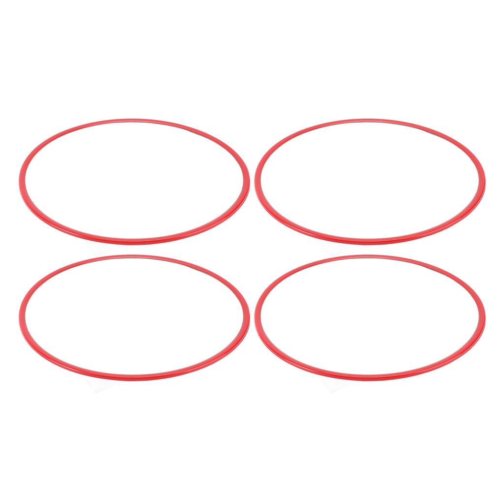 4Pcs 16 Inch Wheel Rim Protector Ring Anti Scratch Self Adhesive Wheel Rim Guard Trim Ring for Flat Rim Edge Car White