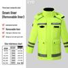 Reflective Raincoat Set for Traffic Duty and Flood Control - Men's Sanitation Labor Protection