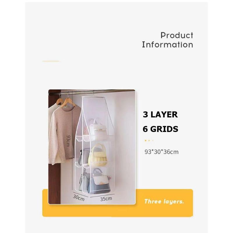 Сумка для хранения Подвесная сумка Влагостойкая Подвесная сумка Шкаф Настенная Тканевая сумка для хранения Двусторонняя Стойка для хранения в общежитии 3layers
