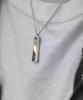 [Lion Heart] Necklace LH-1 Curved Plate Necklace Surgical Stainless Steel Men's Direct Sales Blue