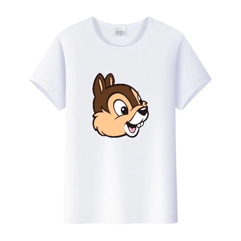 Fashion Blouses Cartoon Tees Chip 'n' Dale Friends T-shirts Summer Tops Short Sleeve Shirts Harajuku Clothes Unisex