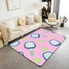 Erosebridal Lacrosse Area Rug 4'11" X 3'3", Lacrosse Sports Games Non Shedding Living Room Rugs For Kids Boys Girls, Black White Lacrosse De