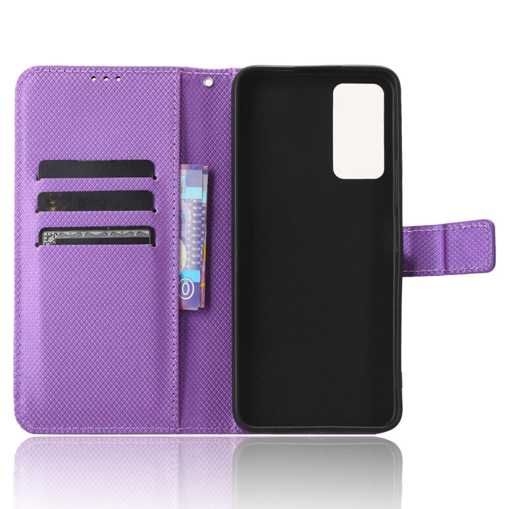 For TCL 40 XE/40 X T601D/NxtPaper 5G PU Leather Flip Case Diamond Texture Wallet Stand Shockproof Phone Cover