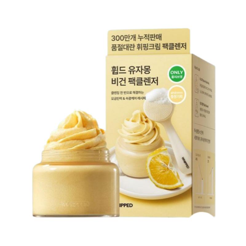 Whipped Yuzu Mango Vegan Pack Cleanser 80g Set (+Pore Brush)