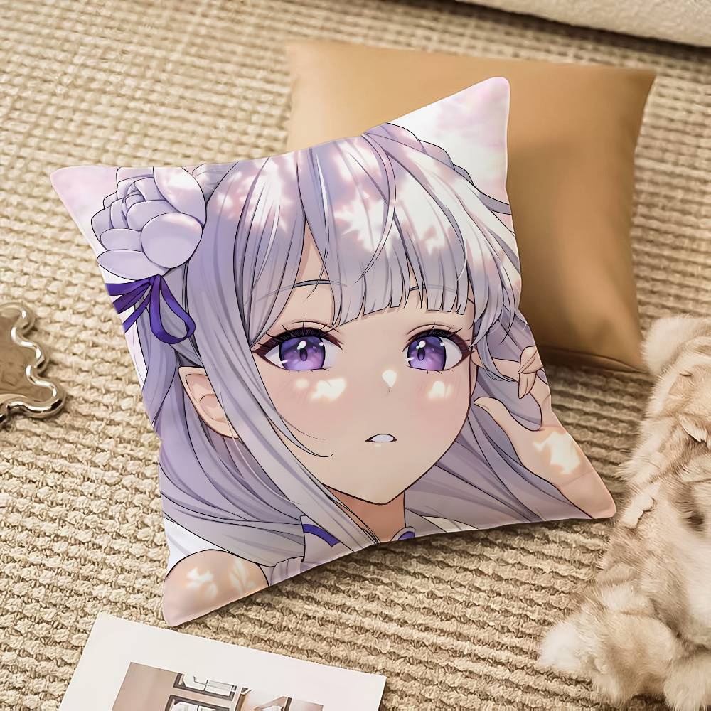 R-reLife Anime different world zero Rem Pillow Case Anti-dustmite Invisible zipper Sofa Bed