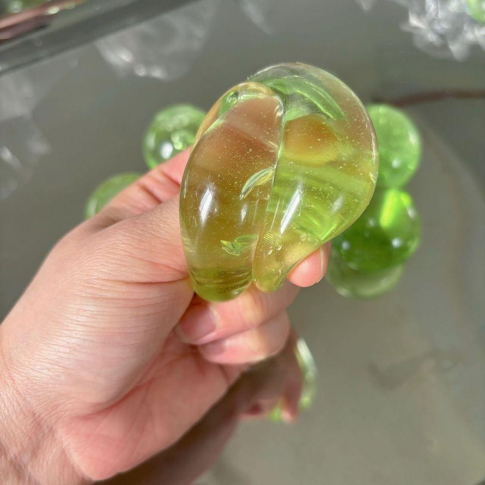 Green Grapes Shape Fruit Squishy Toy Glossy Slow Rising Squeeze Soft Stress Relief Toy Relaxation