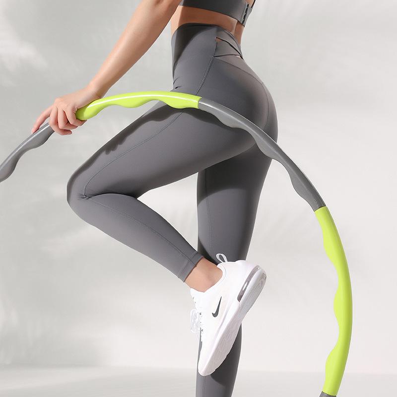 

Персиковый комплект для йоги: Сексуальный спортивный бюстгальтер и облегающие брюки Medium