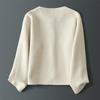 Women's 2025 Fall Sweet Style Loose Round Neck Coat with Decorative Pockets
