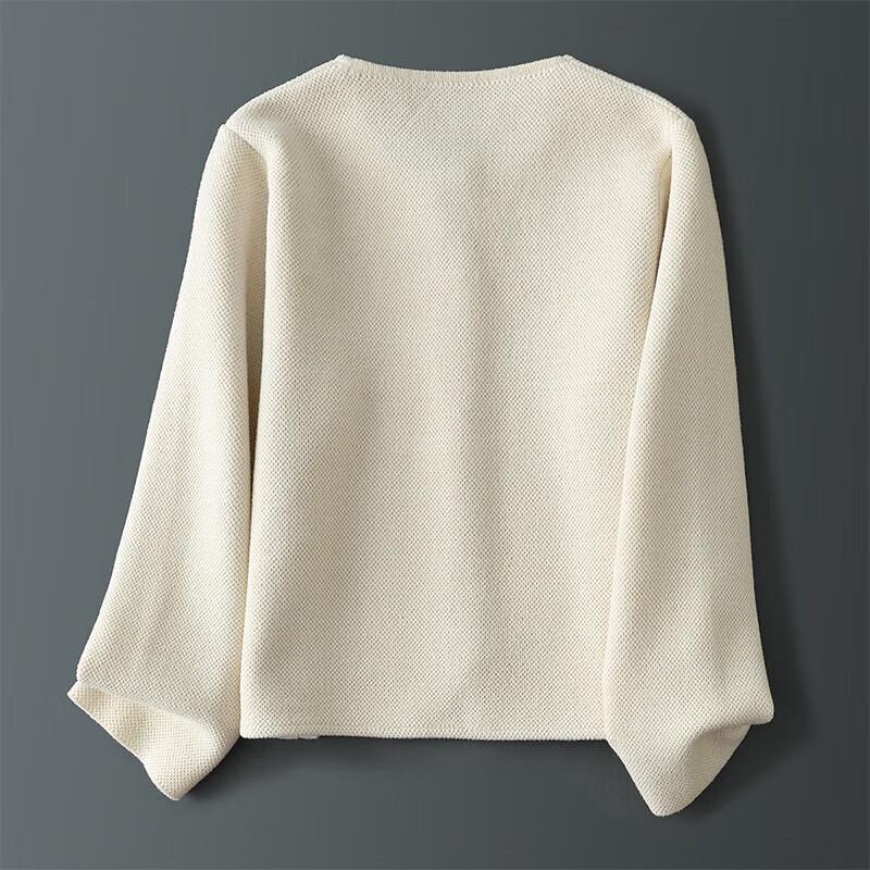 Women's 2025 Fall Sweet Style Loose Round Neck Coat with Decorative Pockets