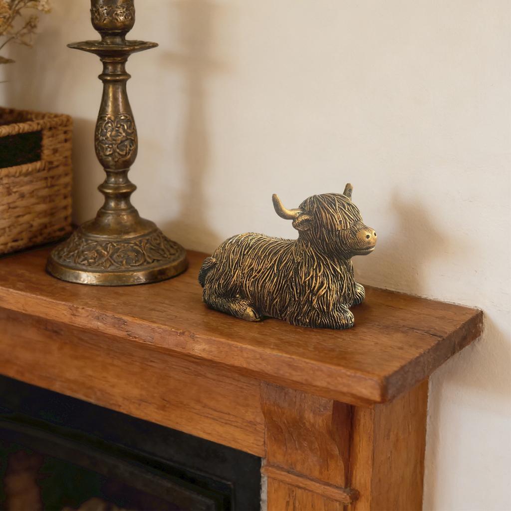 Decor Desktop Resin  Bull Statue Ornament Holiday Decoration