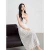 Aiyilian Women's Elegant Pleated Strapless Midi Dress
