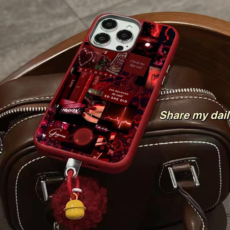 Artistic Retro Style Lucky Color Lychee Texture Phone Case for iPhone 11 12 13 14 15 16 17 Pro Max Air 16e XR XS 7 8 Plus Cover