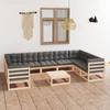 Day and Night - Day and Night Garden Furniture Set 10 Pieces and Cushions Solid Pine Wood