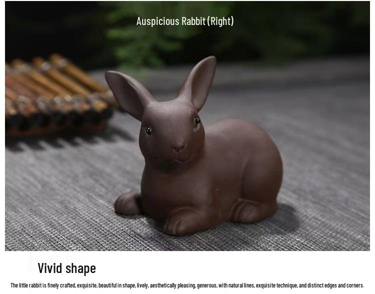 High-Quality Zisha Rabbit Tea Pet: Cute, Creative, and Wealth-Attracting Ornament