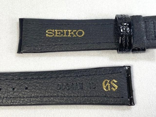 DD34AW SEIKO Grand Seiko 18mm Leather for Strap, Crocodile, Black, SBGX017/ 9F61-0A40