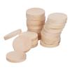 50PCS Round Wooden Circles Unfinished Surface 1.2 Inch Diameter Wood Slices 5mm Thick Wood Wood Cutouts Wood Carving