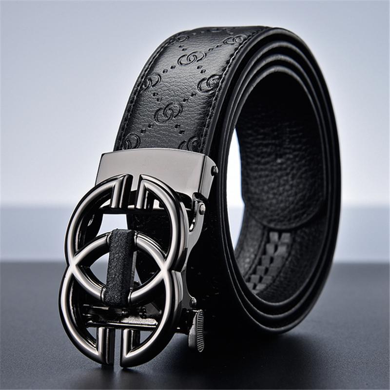 Business Men Belt Casual Fashion Luxury Designer Famous Brand Automatic G Buckle Women Belts Leather Belt for Men Male Jeans